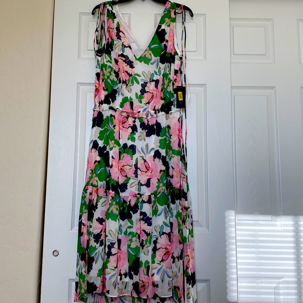 NWT Tommy Hilfiger 12 dress floral summer midi dress